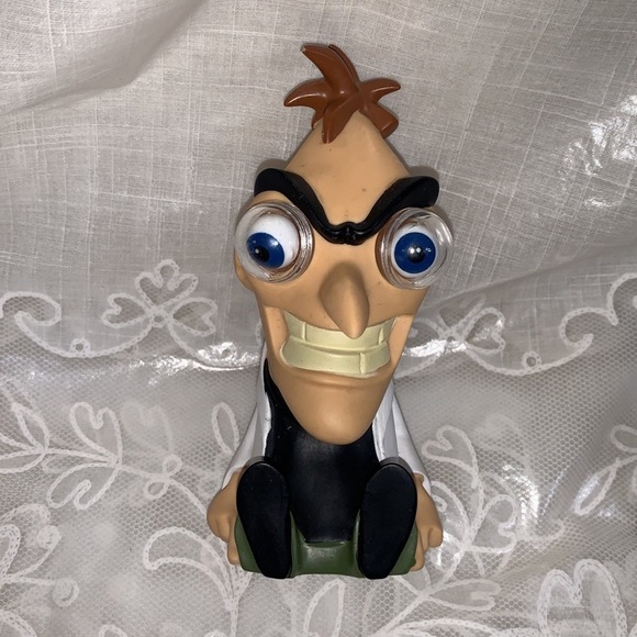 Disney  Dr. Doofenshmirtz squeeze pop & bug out eyes stress toy 5" - Picture 2 of 9